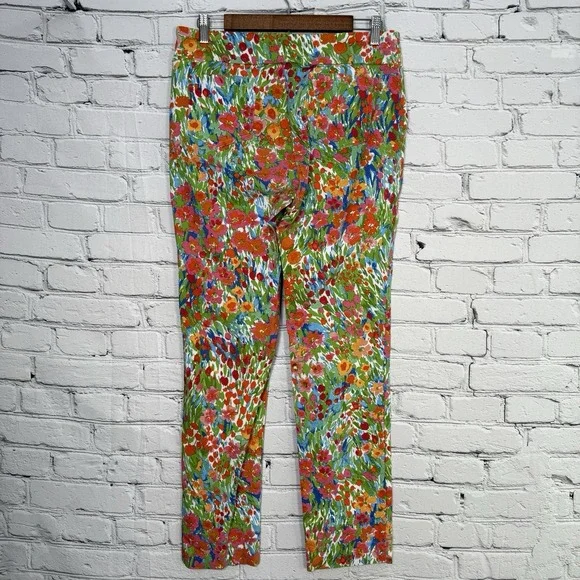 J.MCLAUGHLIN Womens Masie Ankle Pants Size 12 Caprice Floral Pull On Stretch - Picture 2 of 16